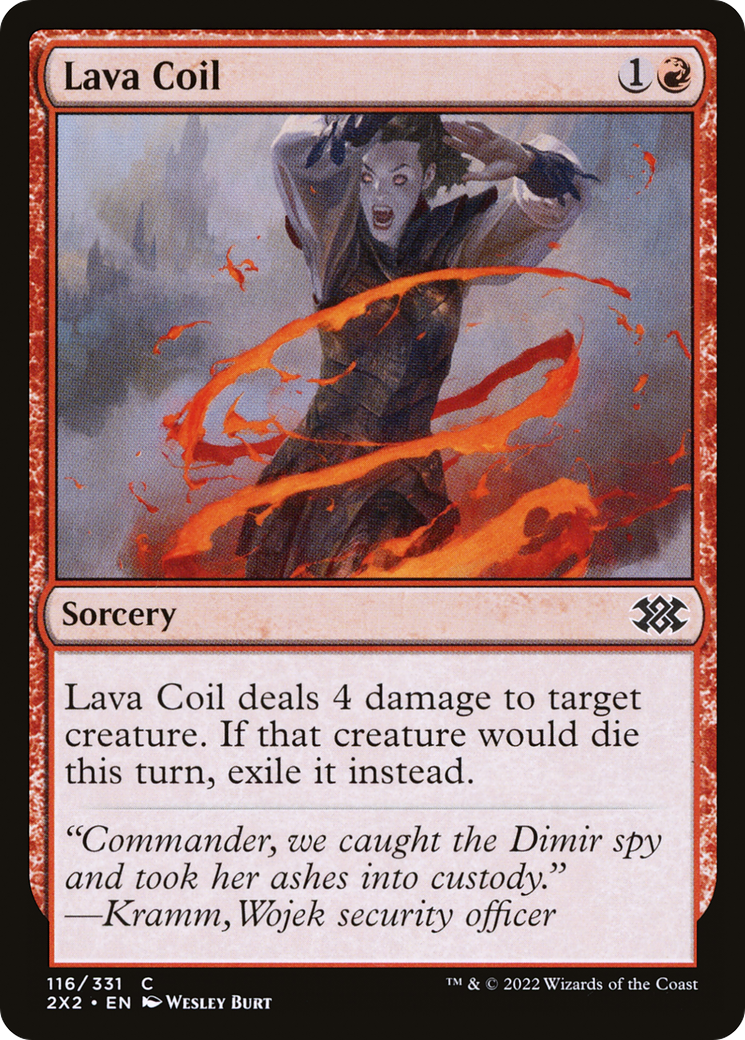 Lava Coil (2X2-116) - Double Masters 2022 - Premium MTG Single from Wizards of the Coast - Just $0.08! Shop now at Game Crave Tournament Store