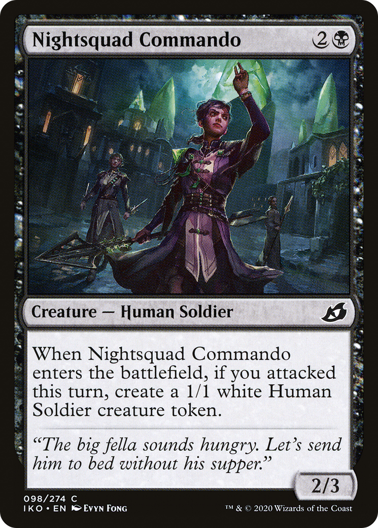 Nightsquad Commando (IKO-098) - Ikoria: Lair of Behemoths - Premium MTG Single from Wizards of the Coast - Just $0.08! Shop now at Game Crave Tournament Store