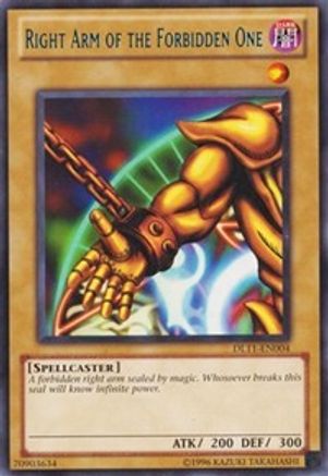 Right Arm of the Forbidden One (Blue) (DL11-EN004) - Duelist League Promo Unlimited - Premium Yugioh Single from Konami - Just $21.22! Shop now at Game Crave Tournament Store