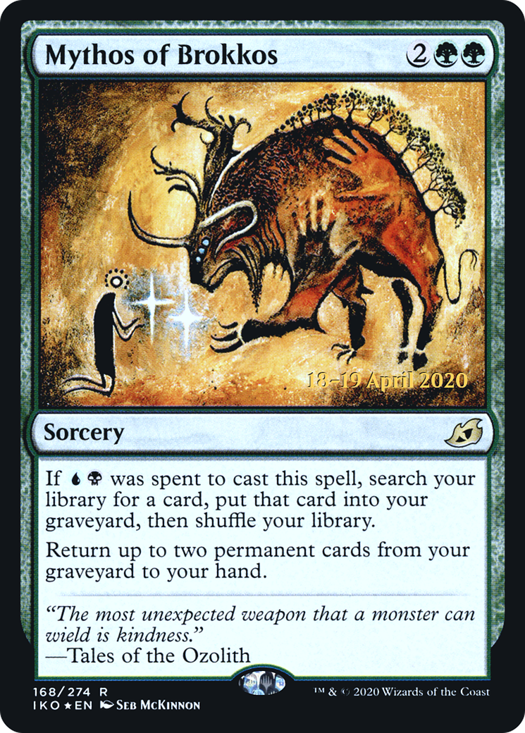 Mythos of Brokkos (PIKO-168S) - Ikoria: Lair of Behemoths Promos Foil - Premium MTG Single from Wizards of the Coast - Just $0.16! Shop now at Game Crave Tournament Store