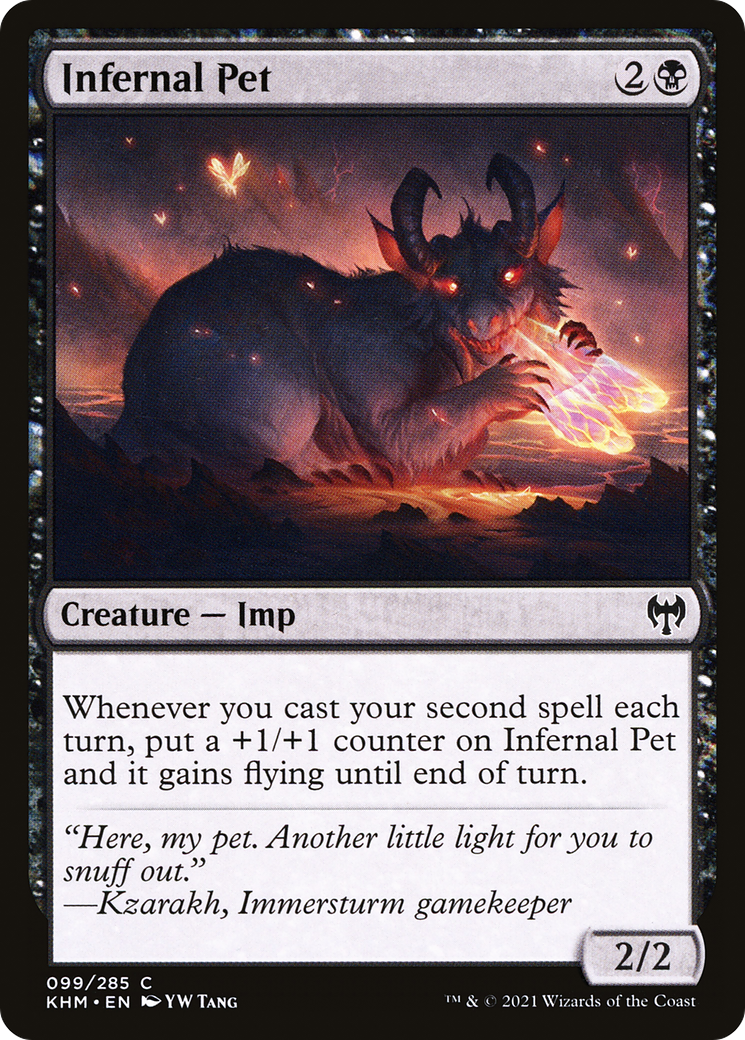 Infernal Pet (KHM-099) - Kaldheim - Premium MTG Single from Wizards of the Coast - Just $0.08! Shop now at Game Crave Tournament Store
