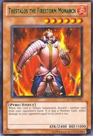 Thestalos the Firestorm Monarch (Green) (DL12-EN007) - Duelist League Promo Unlimited - Premium Yugioh Single from Konami - Just $1.16! Shop now at Game Crave Tournament Store