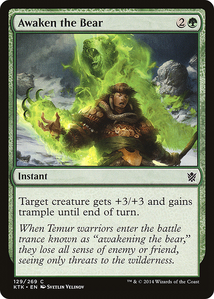 Awaken the Bear (KTK-129) - Khans of Tarkir Foil - Premium MTG Single from Wizards of the Coast - Just $0.08! Shop now at Game Crave Tournament Store