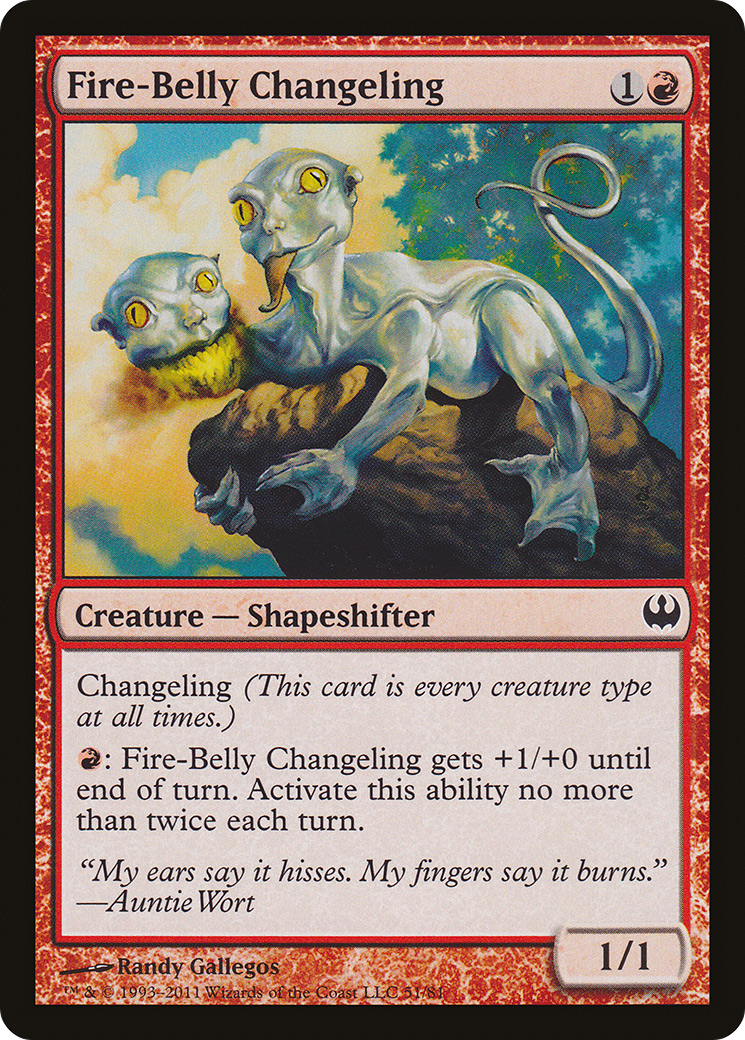 Fire-Belly Changeling (DDG-051) - Duel Decks: Knights vs. Dragons - Premium MTG Single from Wizards of the Coast - Just $0.08! Shop now at Game Crave Tournament Store