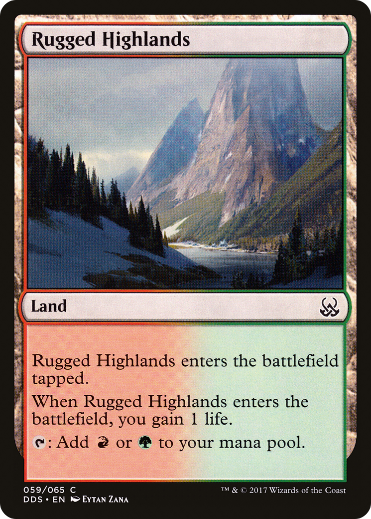 Rugged Highlands (DDS-059) - Duel Decks: Mind vs. Might - Premium MTG Single from Wizards of the Coast - Just $0.08! Shop now at Game Crave Tournament Store
