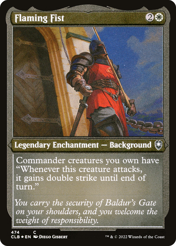 Flaming Fist (CLB-474) - Commander Legends: Battle for Baldur's Gate Etched Foil - Premium MTG Single from Wizards of the Coast - Just $0.08! Shop now at Game Crave Tournament Store