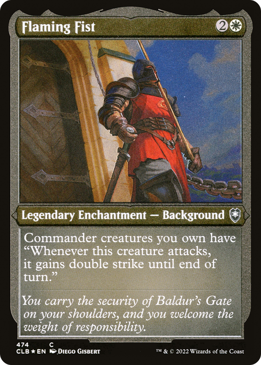 Flaming Fist (CLB-474) - Commander Legends: Battle for Baldur's Gate Etched Foil - Premium MTG Single from Wizards of the Coast - Just $0.08! Shop now at Game Crave Tournament Store