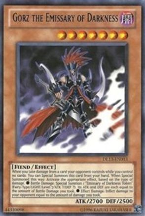 Gorz the Emissary of Darkness (Blue) (DL13-EN013) - Duelist League Promo Unlimited - Premium Yugioh Single from Konami - Just $8.78! Shop now at Game Crave Tournament Store