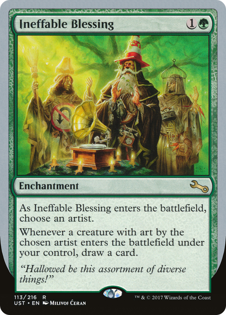 Ineffable Blessing (UST-113B) - Unstable Foil - Premium MTG Single from Wizards of the Coast - Just $0.96! Shop now at Game Crave Tournament Store