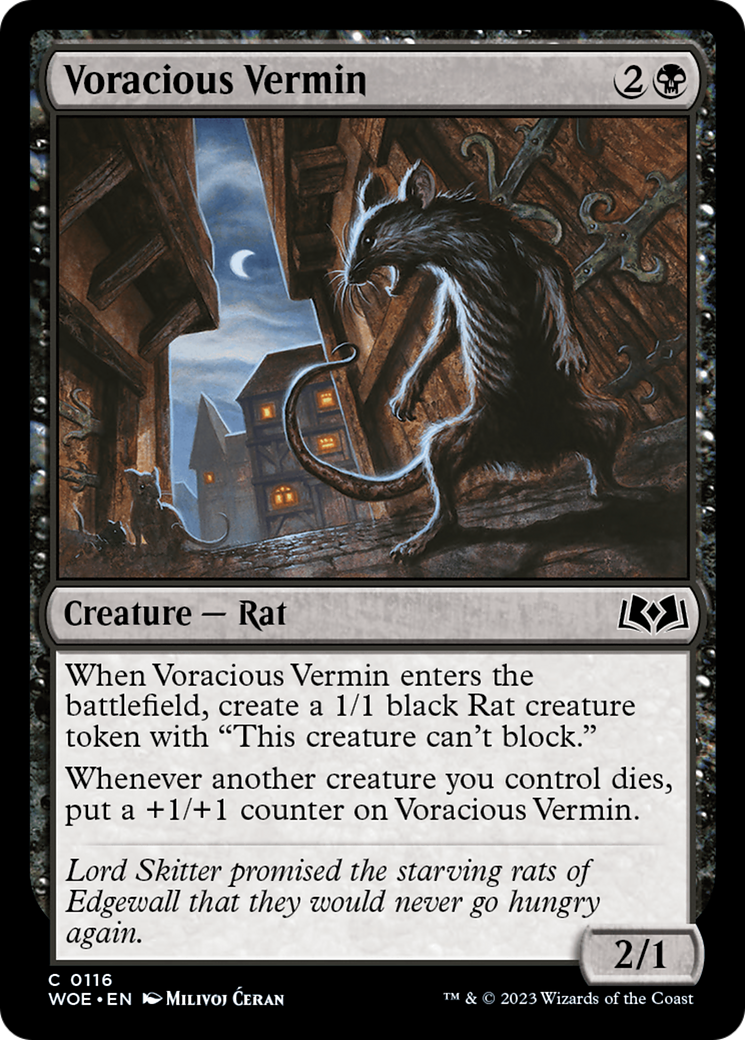 Voracious Vermin (WOE-116) - Wilds of Eldraine - Premium MTG Single from Wizards of the Coast - Just $0.08! Shop now at Game Crave Tournament Store