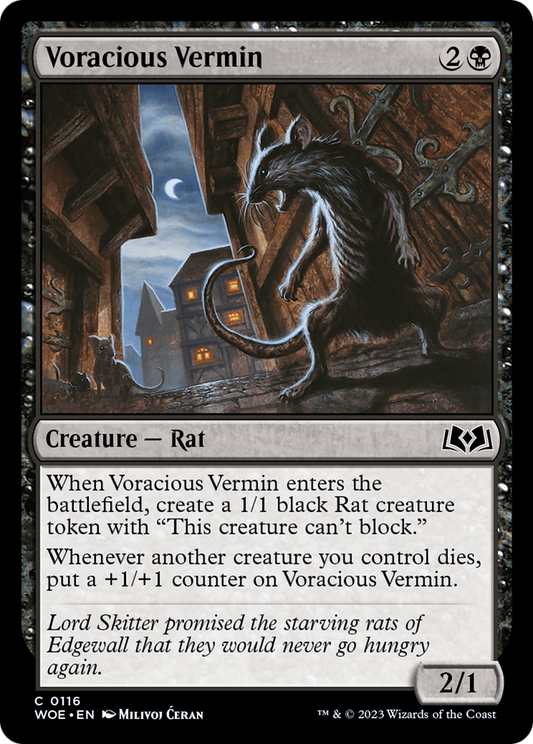 Voracious Vermin (WOE-116) - Wilds of Eldraine - Premium MTG Single from Wizards of the Coast - Just $0.08! Shop now at Game Crave Tournament Store