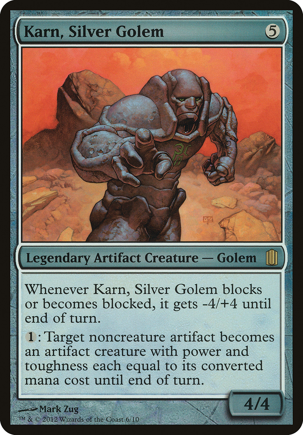 Karn, Silver Golem (OCM1-006) - Commander's Arsenal Oversized Foil - Premium MTG Single from Wizards of the Coast - Just $3.06! Shop now at Game Crave Tournament Store