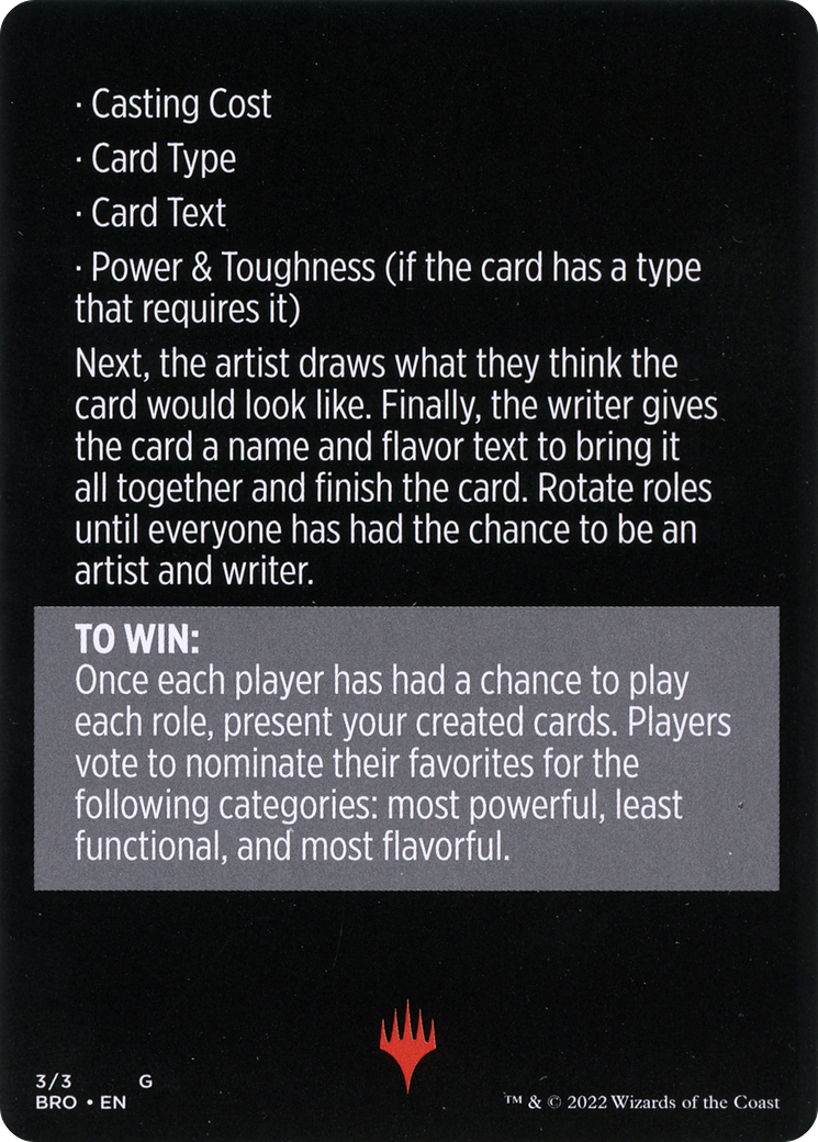 Look at Us, We're R&D // Look at Us, We're R&D (cont'd) (MBRO-003) - The Brothers' War Minigames Foil - Premium MTG Single from Wizards of the Coast - Just $0! Shop now at Game Crave Tournament Store