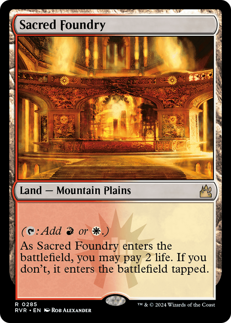 Sacred Foundry (RVR-285) - Ravnica Remastered - Premium MTG Single from Wizards of the Coast - Just $4.59! Shop now at Game Crave Tournament Store