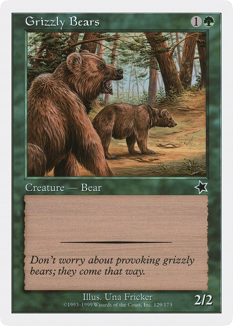 Grizzly Bears (S99-129) - Starter 1999 - Premium MTG Single from Wizards of the Coast - Just $0.25! Shop now at Game Crave Tournament Store