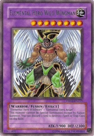Elemental Hero Wild Wingman (DR04-EN215) - Dark Revelation Volume 4 Unlimited - Premium Yugioh Single from Konami - Just $15.99! Shop now at Game Crave Tournament Store