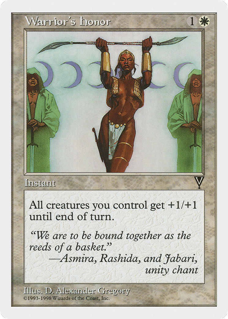 Warrior's Honor (ATH-017) - Anthologies - Premium MTG Single from Wizards of the Coast - Just $0.08! Shop now at Game Crave Tournament Store