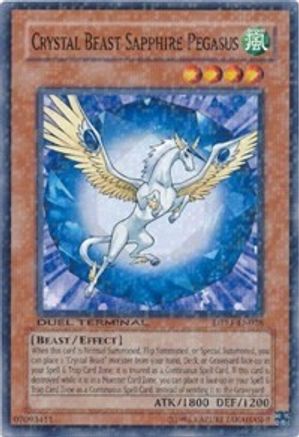 Crystal Beast Sapphire Pegasus (DTP1-EN028) - Duel Terminal - Preview Limited - Premium Yugioh Single from Konami - Just $294.21! Shop now at Game Crave Tournament Store