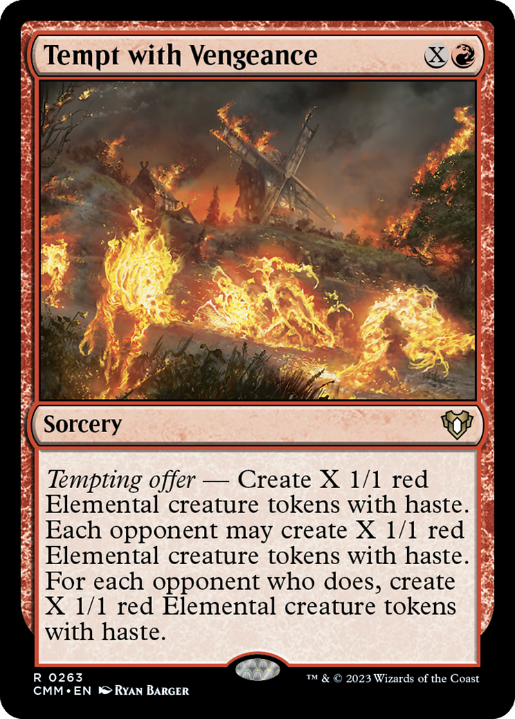 Tempt with Vengeance (CMM-263) - Commander Masters: (Extended Art) Foil - Premium MTG Single from Wizards of the Coast - Just $0.55! Shop now at Game Crave Tournament Store