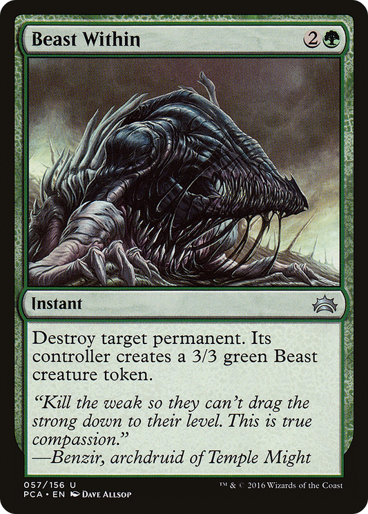 Beast Within (PCA-057) - Planechase Anthology - Premium MTG Single from Wizards of the Coast - Just $0.35! Shop now at Game Crave Tournament Store