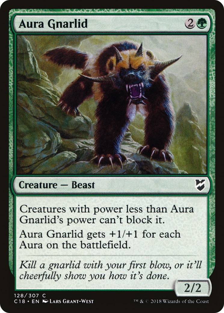 Aura Gnarlid (C18-128) - Commander 2018 - Premium MTG Single from Wizards of the Coast - Just $0.08! Shop now at Game Crave Tournament Store