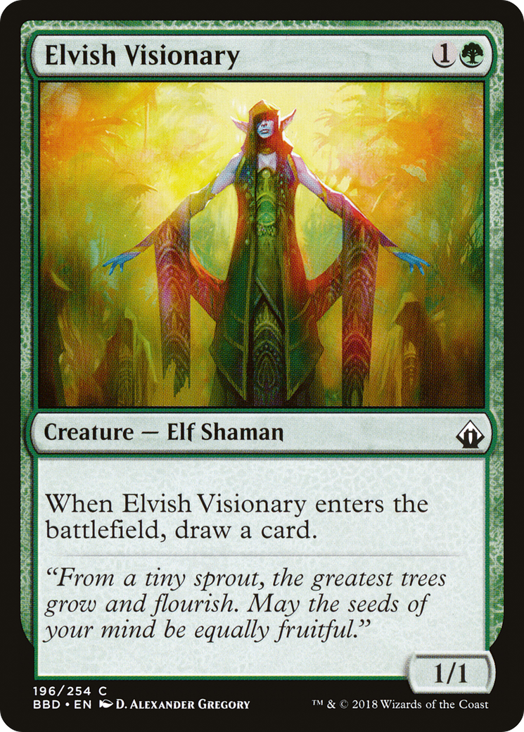 Elvish Visionary (BBD-196) - Battlebond - Premium MTG Single from Wizards of the Coast - Just $0.08! Shop now at Game Crave Tournament Store
