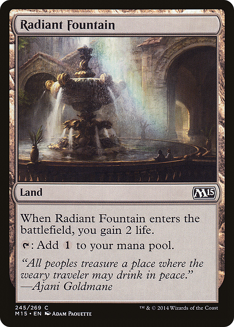Radiant Fountain (M15-245) - Magic 2015 Foil - Premium MTG Single from Wizards of the Coast - Just $0.70! Shop now at Game Crave Tournament Store