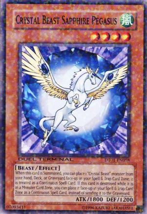 Crystal Beast Sapphire Pegasus (DT01-EN058) - Duel Terminal 1 Limited - Premium Yugioh Single from Konami - Just $0.30! Shop now at Game Crave Tournament Store
