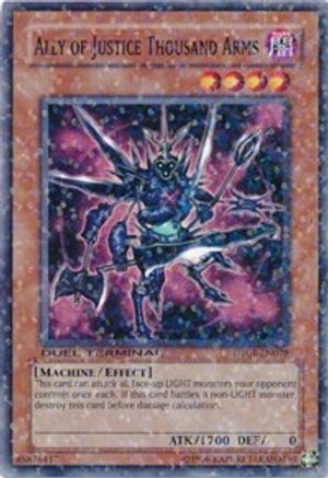 Ally of Justice Thousand Arms (DT01-EN078) - Duel Terminal 1 Limited - Premium Yugioh Single from Konami - Just $0.25! Shop now at Game Crave Tournament Store