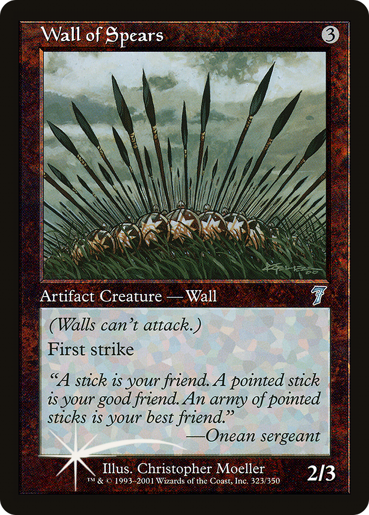Wall of Spears (7ED-323★) - Seventh Edition Foil - Premium MTG Single from Wizards of the Coast - Just $3.99! Shop now at Game Crave Tournament Store