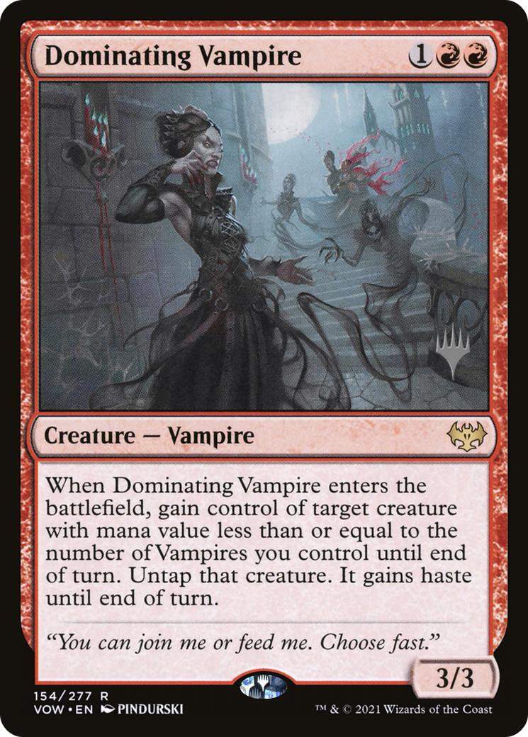 Dominating Vampire (PVOW-154P) - Innistrad: Crimson Vow Promos - Premium MTG Single from Wizards of the Coast - Just $0.08! Shop now at Game Crave Tournament Store