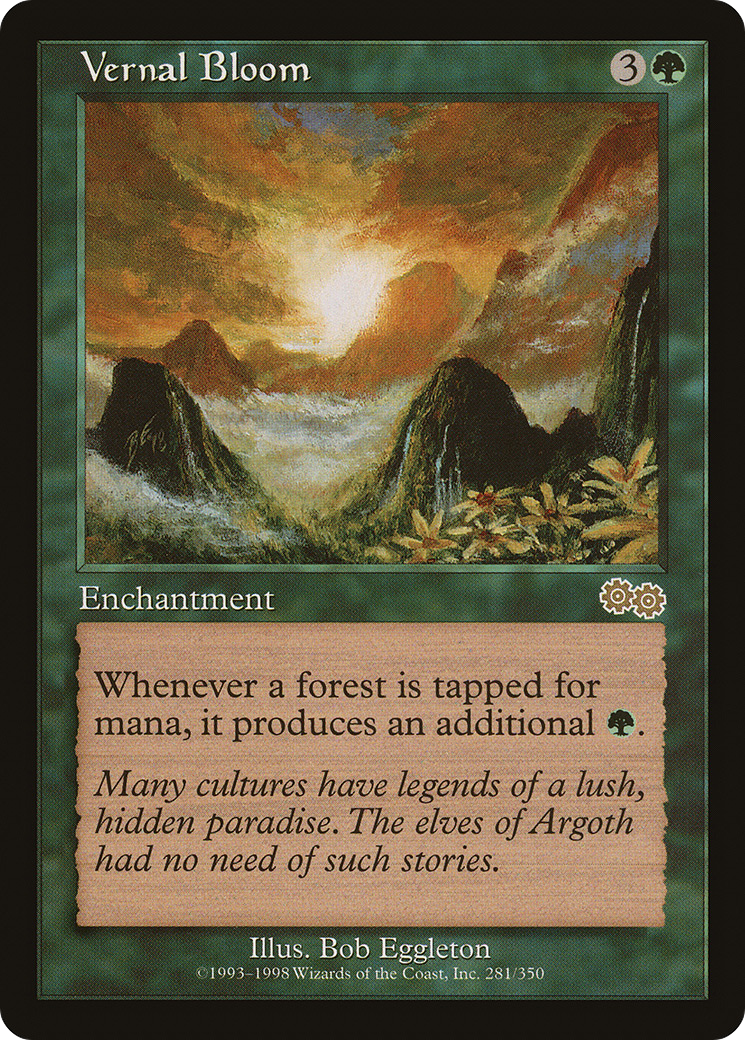 Vernal Bloom (USG-281) - Urza's Saga - Premium MTG Single from Wizards of the Coast - Just $1.27! Shop now at Game Crave Tournament Store