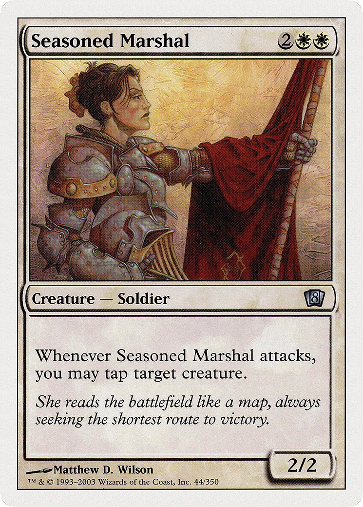 Seasoned Marshal (8ED-044) - Eighth Edition - Premium MTG Single from Wizards of the Coast - Just $0.25! Shop now at Game Crave Tournament Store