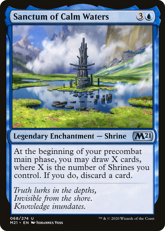 Sanctum of Calm Waters (M21-068) - Core Set 2021 - Premium MTG Single from Wizards of the Coast - Just $0.26! Shop now at Game Crave Tournament Store
