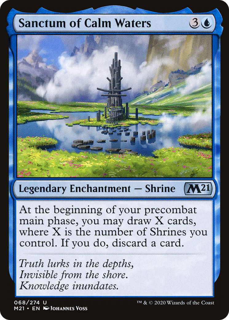 Sanctum of Calm Waters (M21-068) - Core Set 2021 Foil - Premium MTG Single from Wizards of the Coast - Just $1.05! Shop now at Game Crave Tournament Store