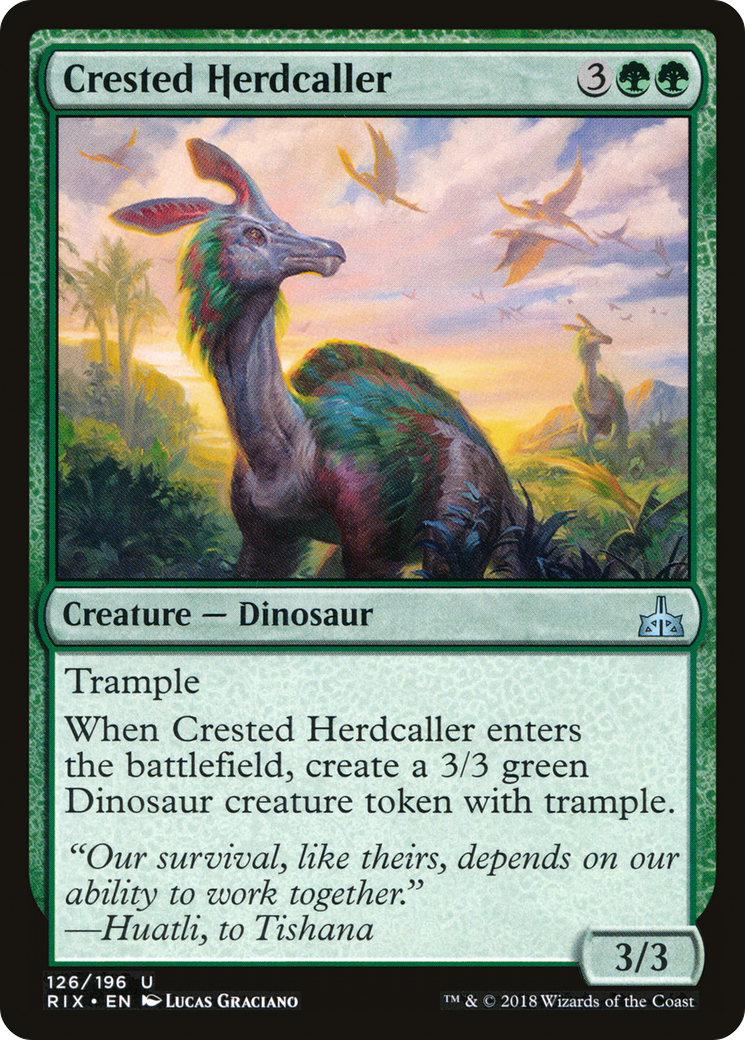 Crested Herdcaller (RIX-126) - Rivals of Ixalan Foil - Premium MTG Single from Wizards of the Coast - Just $0.52! Shop now at Game Crave Tournament Store