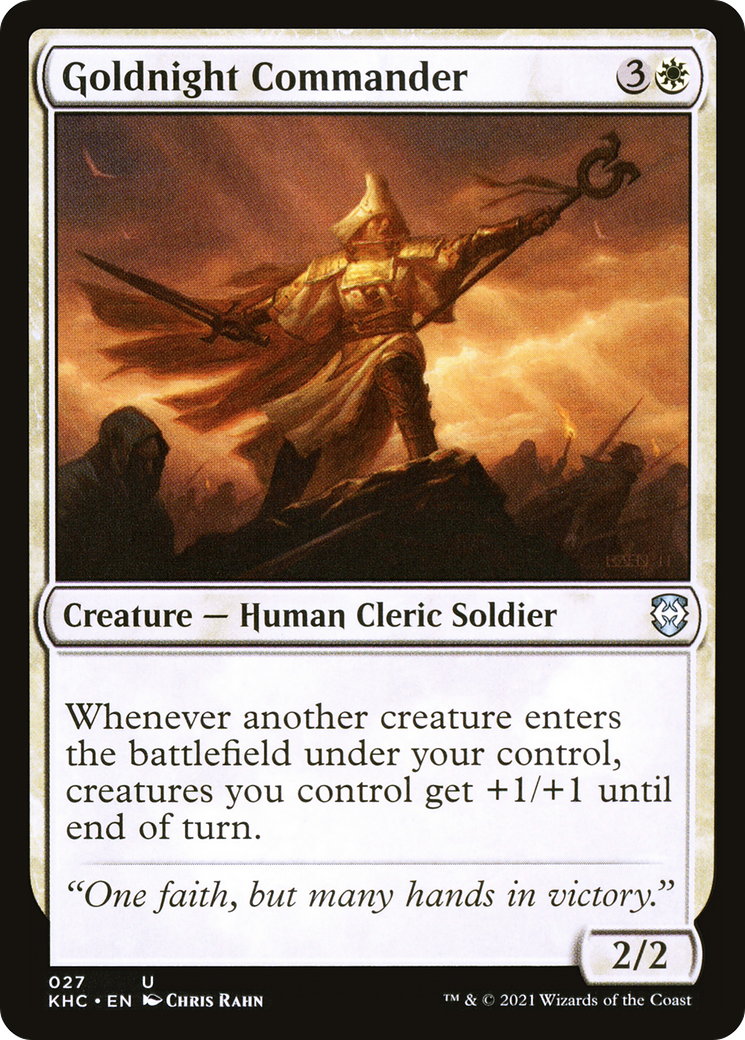 Goldnight Commander (KHC-027) - Kaldheim Commander - Premium MTG Single from Wizards of the Coast - Just $0.25! Shop now at Game Crave Tournament Store