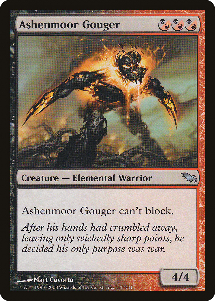 Ashenmoor Gouger (SHM-180) - Shadowmoor - Premium MTG Single from Wizards of the Coast - Just $0.08! Shop now at Game Crave Tournament Store