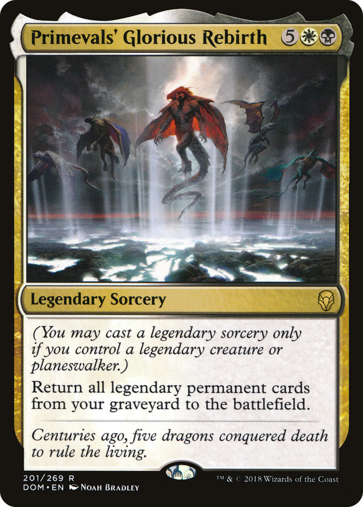 Primevals' Glorious Rebirth (DOM-201) - Dominaria - Premium MTG Single from Wizards of the Coast - Just $0.24! Shop now at Game Crave Tournament Store
