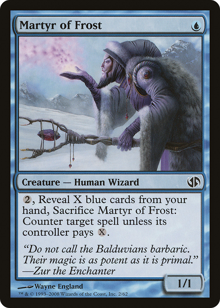 Martyr of Frost (DD2-002) - Duel Decks: Jace vs. Chandra - Premium MTG Single from Wizards of the Coast - Just $0.25! Shop now at Game Crave Tournament Store