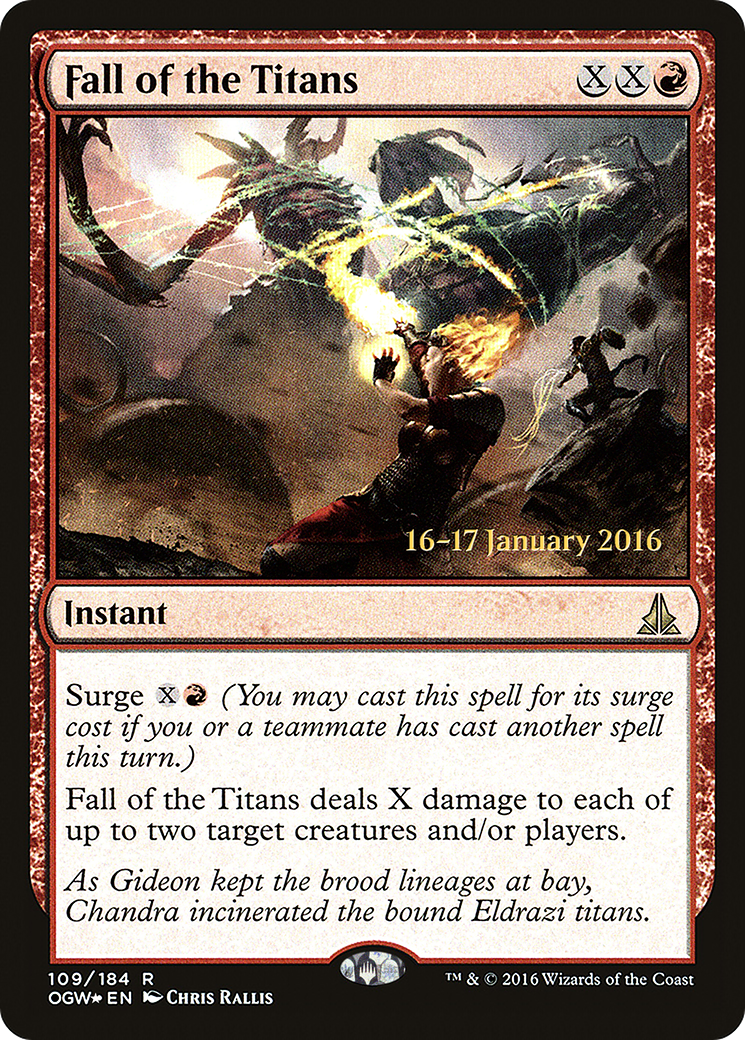 Fall of the Titans (POGW-109S) - Oath of the Gatewatch Promos Foil - Premium MTG Single from Wizards of the Coast - Just $0.23! Shop now at Game Crave Tournament Store