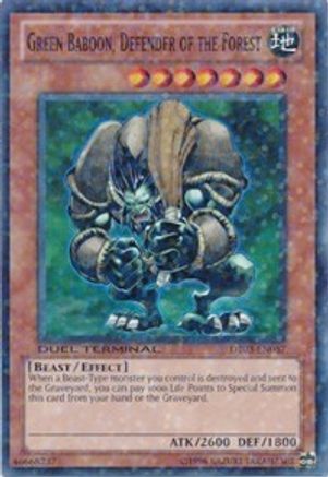 Green Baboon, Defender of the Forest (DT03-EN057) - Duel Terminal 3 Limited - Premium Yugioh Single from Konami - Just $0.89! Shop now at Game Crave Tournament Store