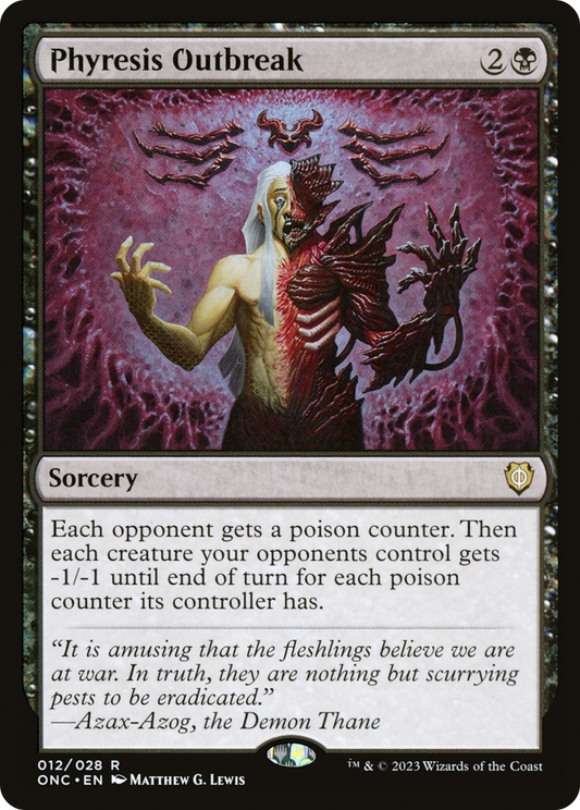 Phyresis Outbreak (ONC-012) - Phyrexia: All Will Be One Commander - Premium MTG Single from Wizards of the Coast - Just $2.03! Shop now at Game Crave Tournament Store