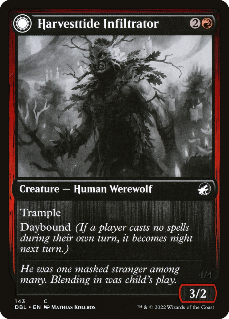 Harvesttide Infiltrator // Harvesttide Assailant (DBL-143) - Innistrad: Double Feature: (Double Faced Transform) Foil - Premium MTG Single from Wizards of the Coast - Just $0.08! Shop now at Game Crave Tournament Store