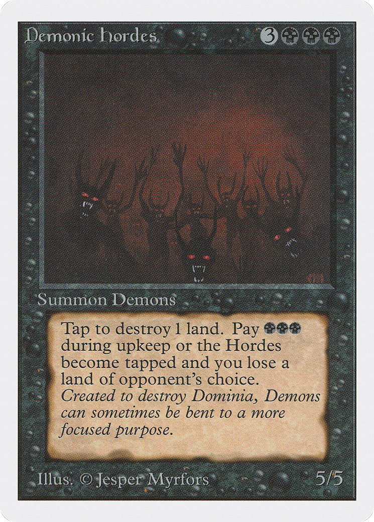 Demonic Hordes (2ED-104) - Unlimited Edition - Premium MTG Single from Wizards of the Coast - Just $11.62! Shop now at Game Crave Tournament Store