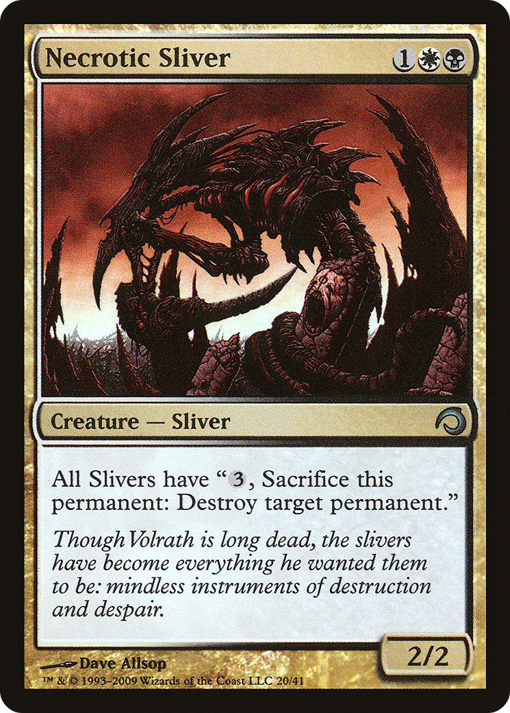 Necrotic Sliver (H09-020) - Premium Deck Series: Slivers Foil - Premium MTG Single from Wizards of the Coast - Just $0.17! Shop now at Game Crave Tournament Store