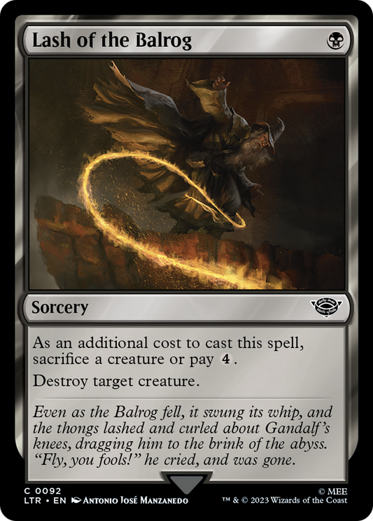 Lash of the Balrog (LTR-092) - The Lord of the Rings: Tales of Middle-earth Foil - Premium MTG Single from Wizards of the Coast - Just $0.25! Shop now at Game Crave Tournament Store