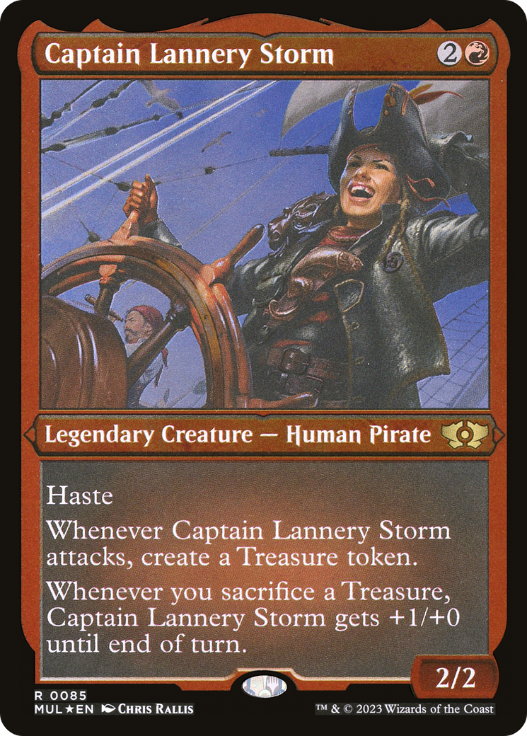 Captain Lannery Storm (MUL-085) - Multiverse Legends Etched Foil - Premium MTG Single from Wizards of the Coast - Just $0.34! Shop now at Game Crave Tournament Store