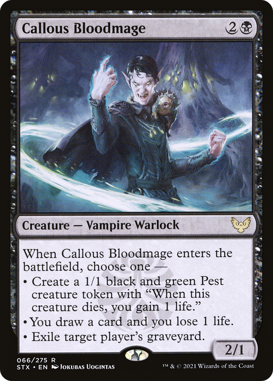 Callous Bloodmage (STX-066) - Strixhaven: School of Mages - Premium MTG Single from Wizards of the Coast - Just $0.08! Shop now at Game Crave Tournament Store
