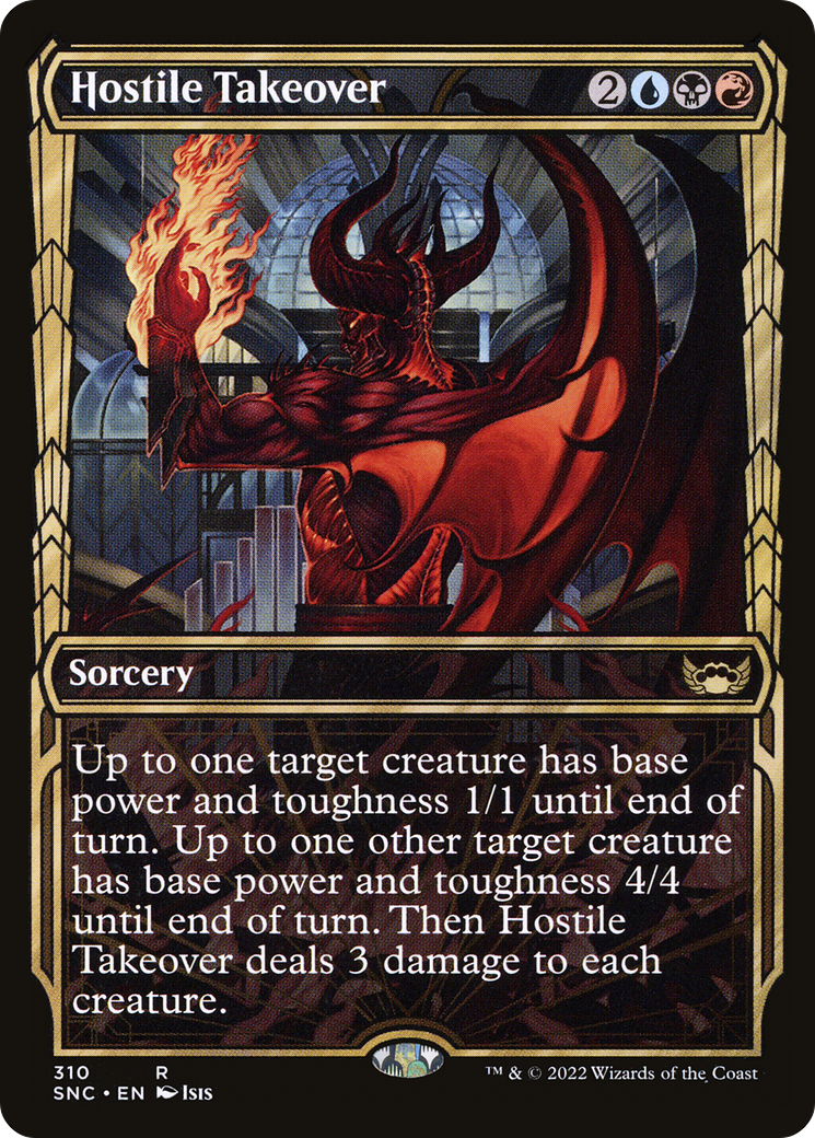 Hostile Takeover (SNC-310) - Streets of New Capenna: (Showcase) Foil - Premium MTG Single from Wizards of the Coast - Just $0.08! Shop now at Game Crave Tournament Store